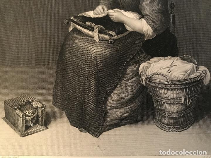 Arte: La costurera, 1850. C. Netscher / A. H. Payne - Foto 5