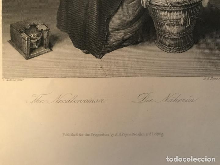 Arte: La costurera, 1850. C. Netscher / A. H. Payne - Foto 6