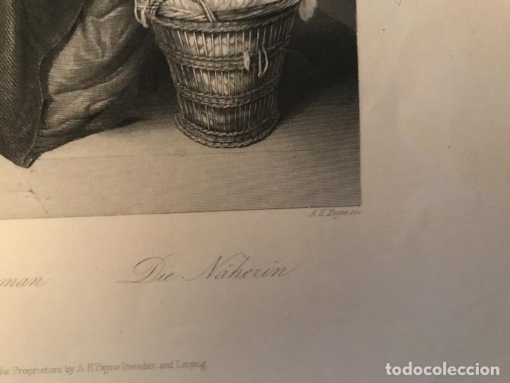 Arte: La costurera, 1850. C. Netscher / A. H. Payne - Foto 8