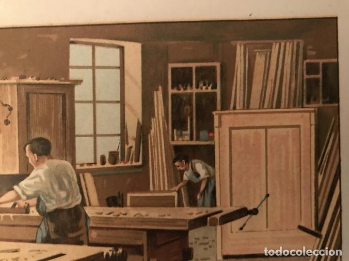 Arte: Carpinteros en su taller, hacia 1900. An&oacute;nimo - Foto 5