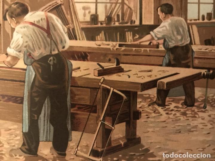 Arte: Carpinteros en su taller, hacia 1900. An&oacute;nimo - Foto 6