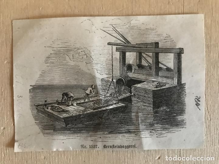 Arte: Buscadores de &aacute;mbar, 1882. An&oacute;nimo - Foto 3