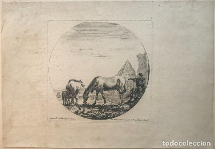 Arte: Stefano della Bella Scena pastorale con cavalli - Foto 1