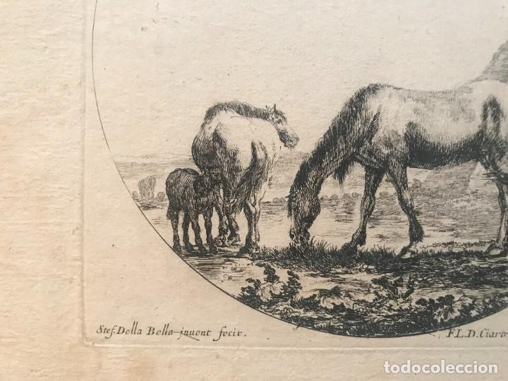 Arte: Stefano della Bella Scena pastorale con cavalli - Foto 3