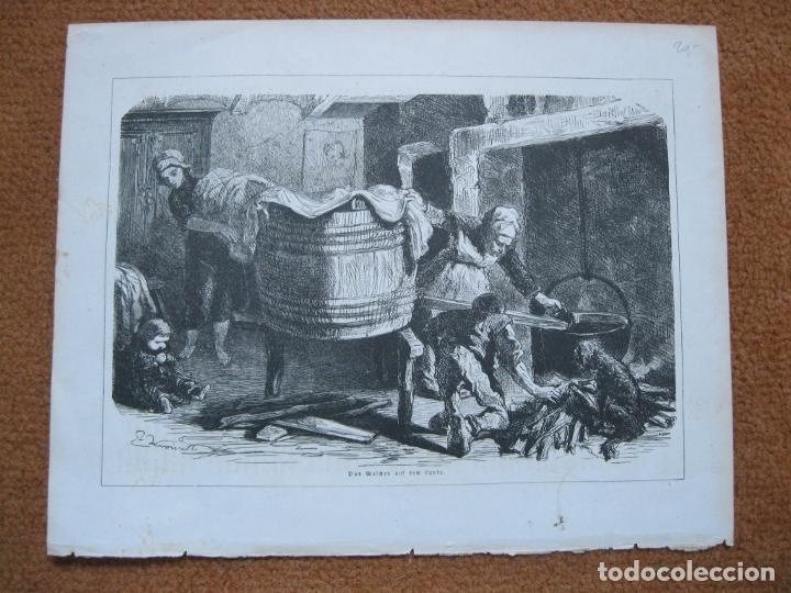 Arte: Tratamiento de la ropa en el campo, 1870. - Foto 2