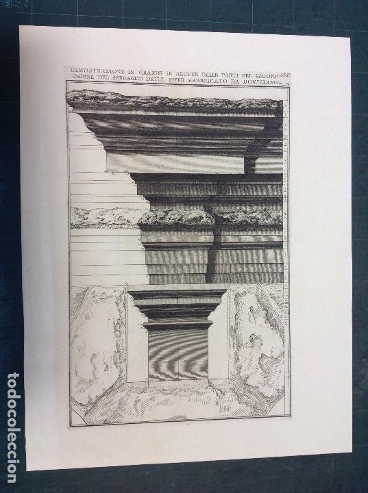 Arte: Giovanni Batista Piranesi. Elemento arquitect&oacute;nico. - Foto 1
