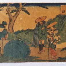 Arte: MAGISTRAL GRABADO JAPONÉS ORIGINAL DE UTAGAWA HIROSHIGE, CIRCA 1830, OPORTUNIDAD, RARO, OPORTUNIDAD. Lote 301031148