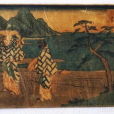 Arte: MAGISTRAL GRABADO JAPONÉS ORIGINAL DE UTAGAWA HIROSHIGE, CIRCA 1830, OPORTUNIDAD, RARO, OPORTUNIDAD