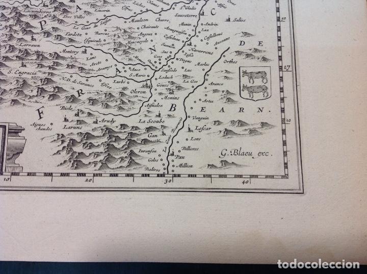 Arte: Johannes Blaeu. Mapa del Reino de Navarra. - Foto 2
