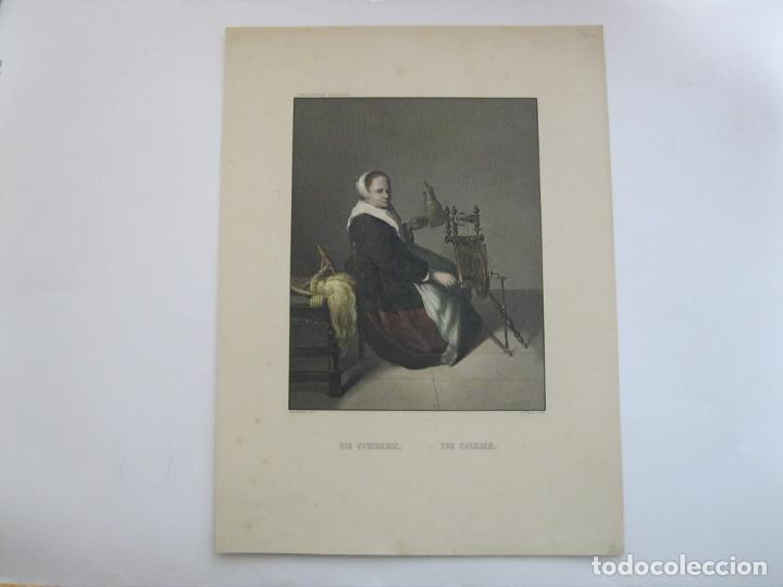 Arte: La hilandera, hacia 1850. Netscher/ Payne - Foto 2