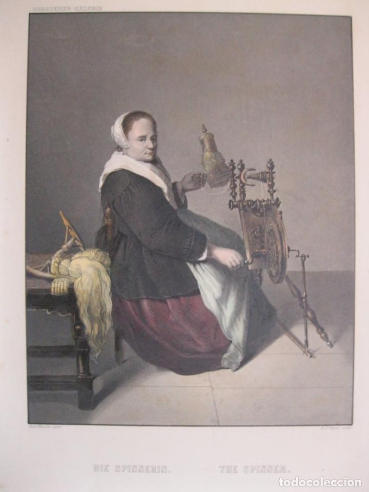Arte: La hilandera, hacia 1850. Netscher/ Payne - Foto 1
