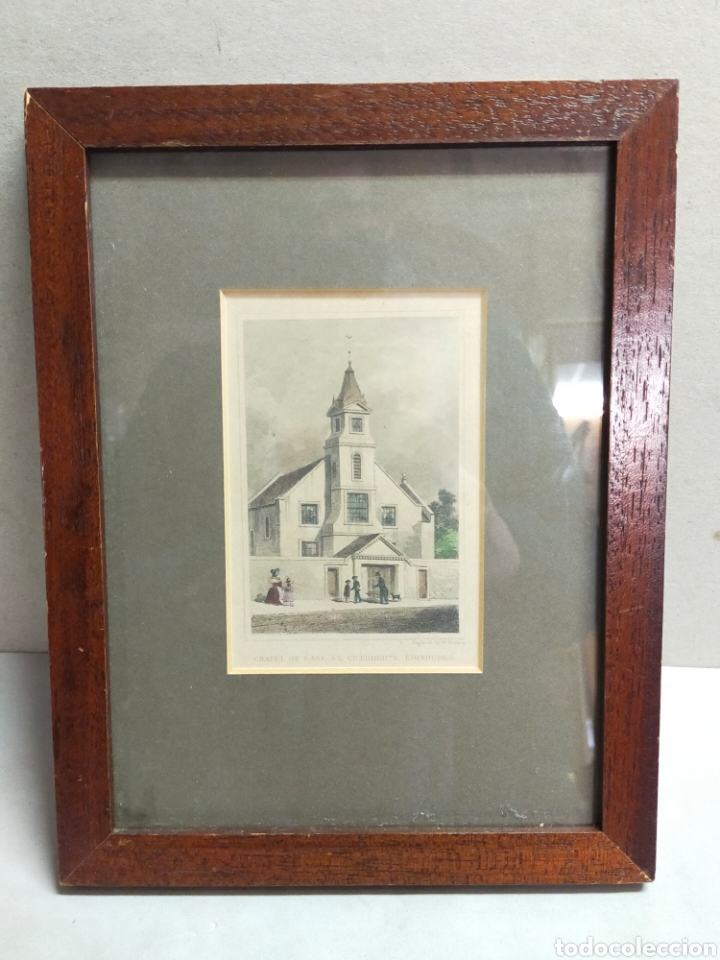 Arte: GRABADO SOBRE PAPEL REPRESENTANDO CAPILLA DE ST CUTHBERT - Foto 5