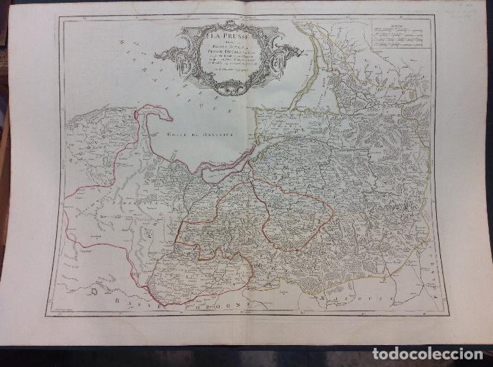 Arte: Robert de vaugondy. Mapa de Prusia. - Foto 1
