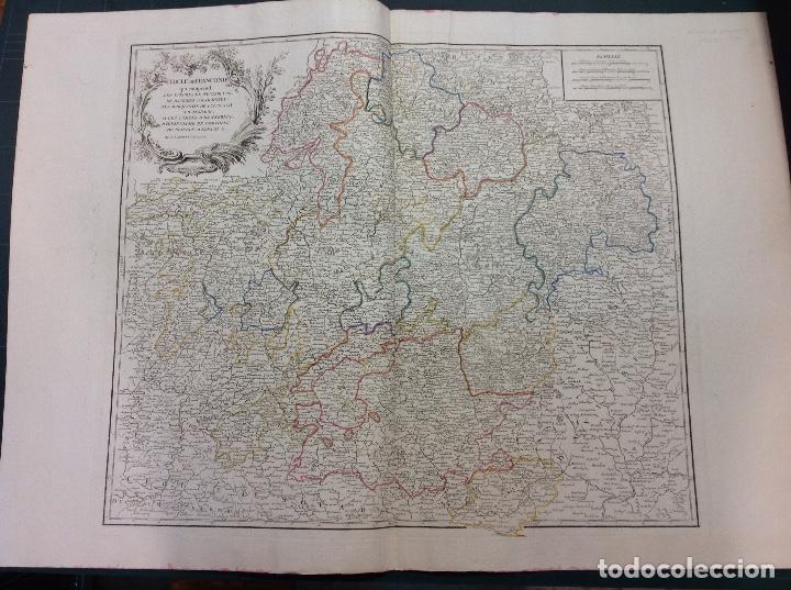 Arte: Robert de Vougundy. Mapa de la zona de Franconie. - Foto 1