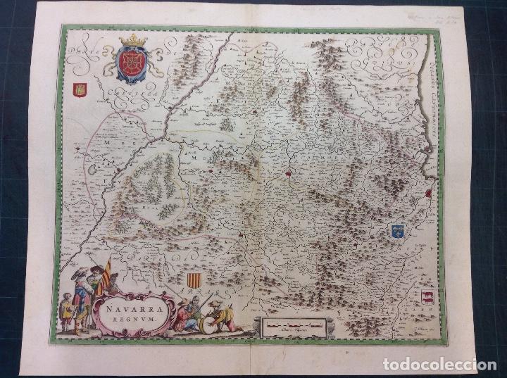 Arte: William y Joan Blaeu. Mapa de Navarra. - Foto 1