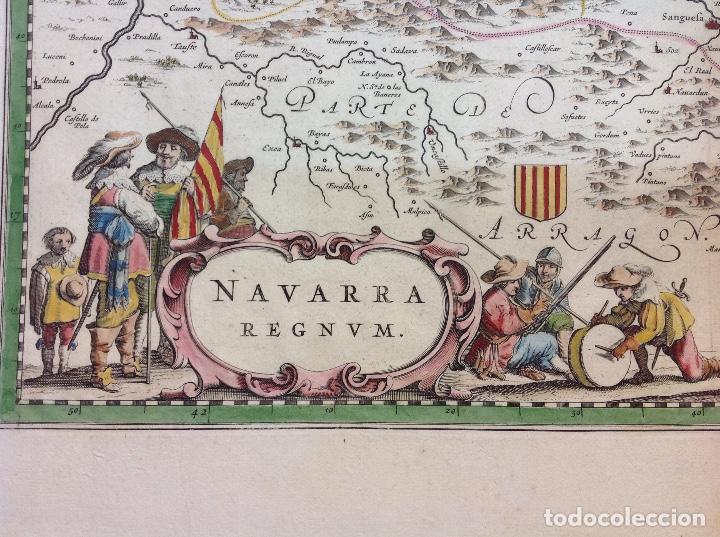 Arte: William y Joan Blaeu. Mapa de Navarra. - Foto 2