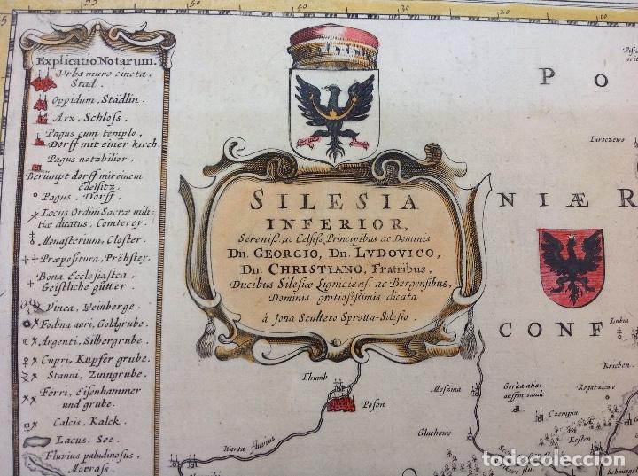 Arte: Johannes Jansonius. Mapa de Silesia. - Foto 2