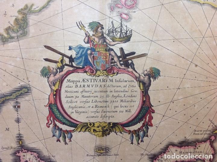 Arte: William y Joan Blaeu. Mapa de las Bermudas. - Foto 2