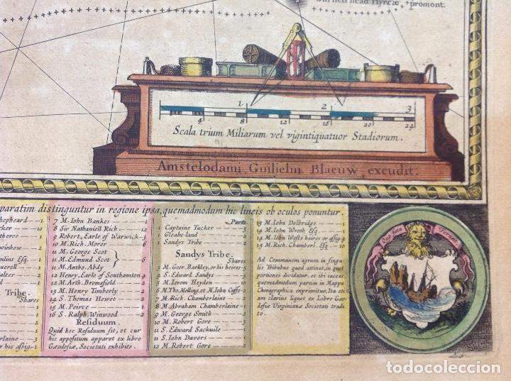 Arte: William y Joan Blaeu. Mapa de las Bermudas. - Foto 3