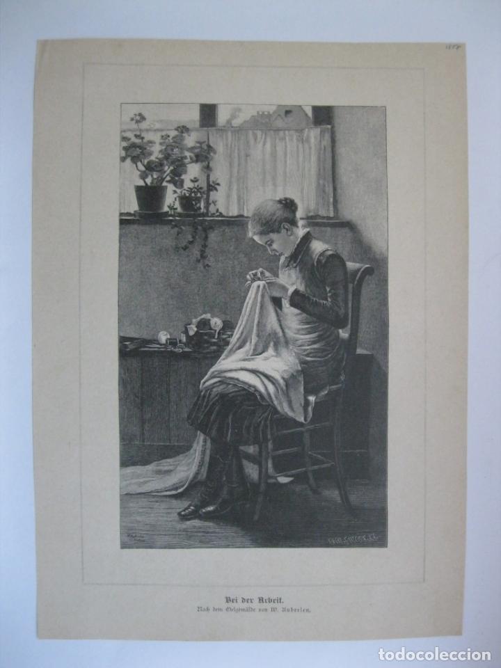 Arte: La costurera, circa 1870. Unberlen/Singer - Foto 2 - 302896773