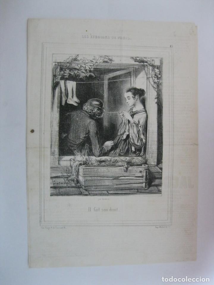 Arte: Estudiantes de París, circa 1850.Gavarni - Foto 2 - 302898138