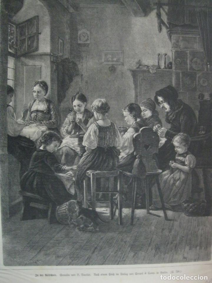 Arte: Clase de costura, circa 1870. Bautier - Foto 1 - 302899343