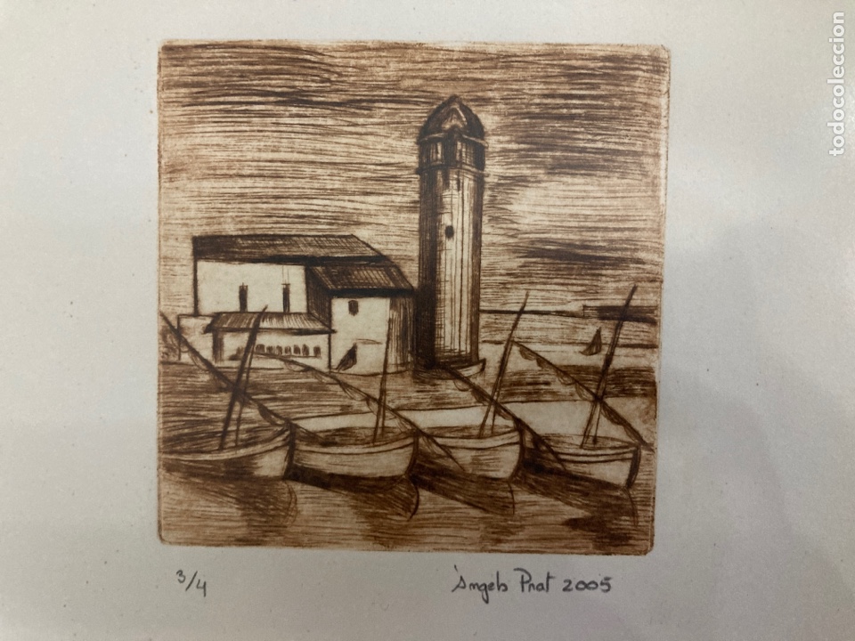 Arte: Grabado original vista de Cotlliure - Foto 2