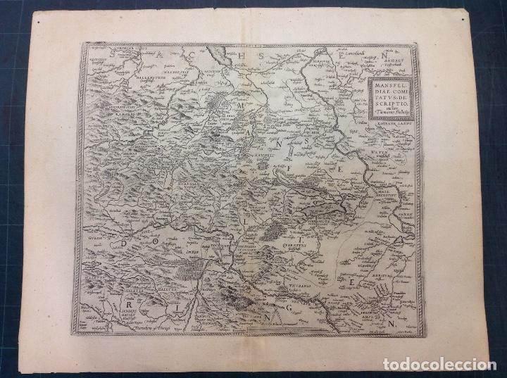 Arte: Tilemanno Stella. Mapa de Mansfeld. Alemania. - Foto 1