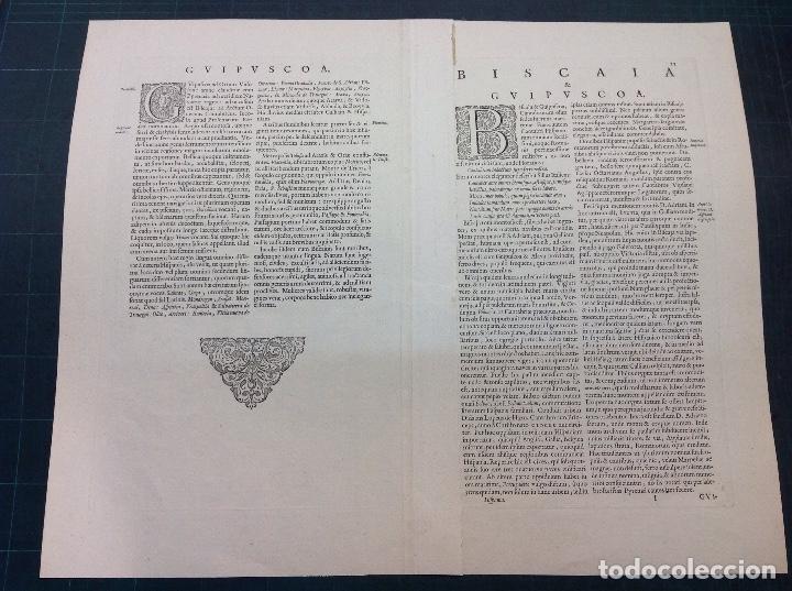 Arte: William y Joan Blaeu. Mapa del Pa&iacute;s Vasco y Cantabria. - Foto 2
