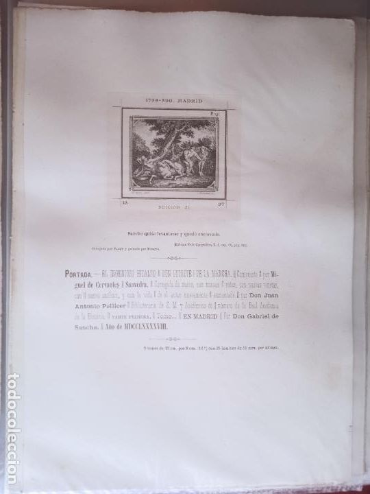 Art: ICONOGRAF&Iacute;A DE DON QUIJOTE, Reproducci&oacute;n Heliogr&aacute;fica y Foto-Tipogr&aacute;fica Lopez Fabra 1879