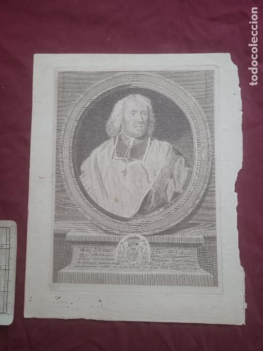 Arte: Bossuet, grabado siglo XVIII - Foto 1