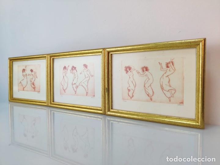 Arte: 3 grabados mujeres bailando por Bayard Osborn firmados y numerados - Foto 1 - 303627883