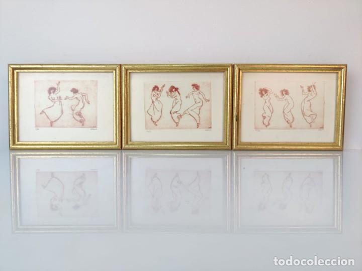 Arte: 3 grabados mujeres bailando por Bayard Osborn firmados y numerados - Foto 8 - 303627883