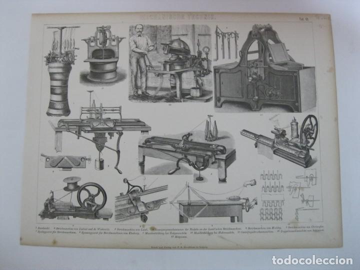 Arte: M&aacute;quinas para tejer I, circa 1860. An&oacute;nimo - Foto 2