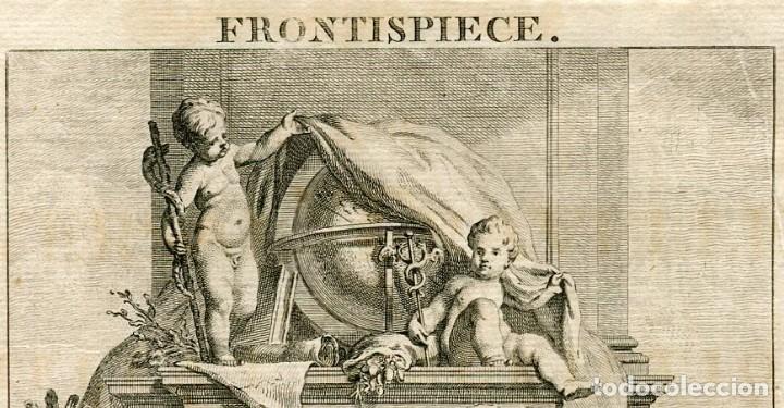 Arte: Fronstispiece the four quartres of the world grabado por C. Grignion dibujó H. Gravelot - Foto 2 - 304097548