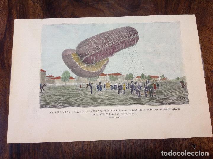 Arte: An&oacute;nimo. Alemania. El globo del capit&aacute;n Parseval. - Foto 1