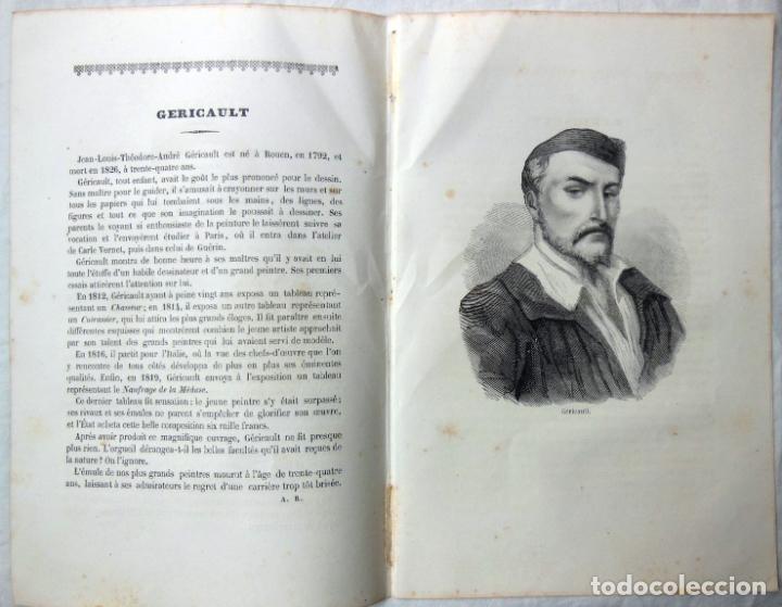 Arte: GERICAULT (con grabado original) A R (texto) 1866 - Foto 1