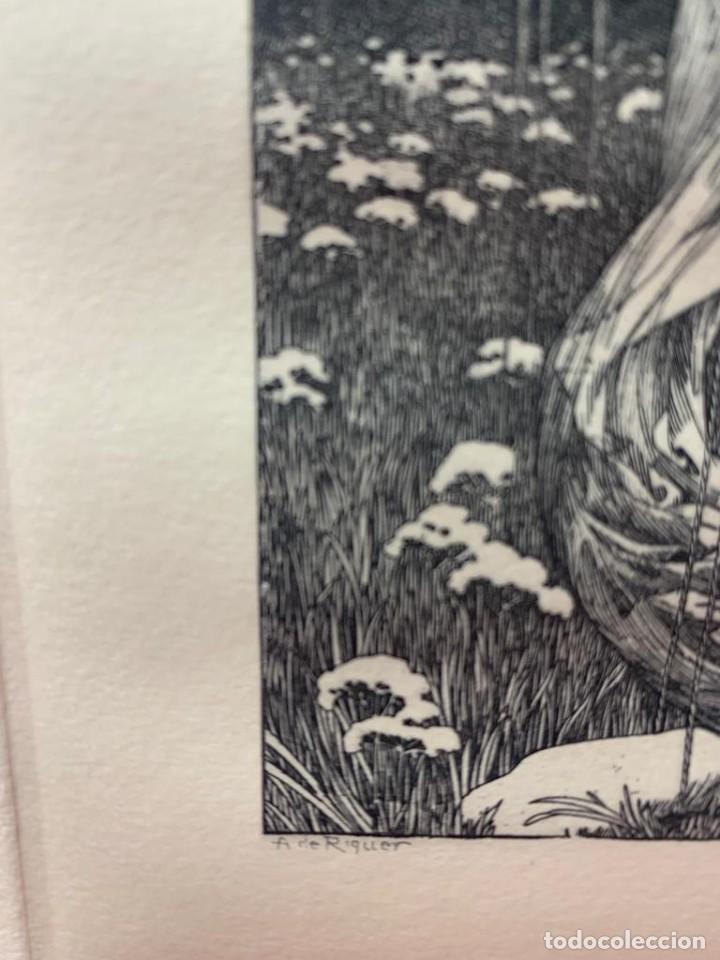 Arte: Grabado de Alexandre de Riquer. Ex libris. - Foto 2