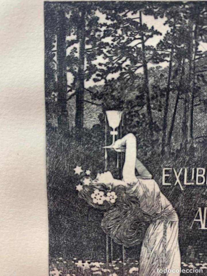 Arte: Grabado de Alexandre de Riquer. Ex libris. - Foto 4