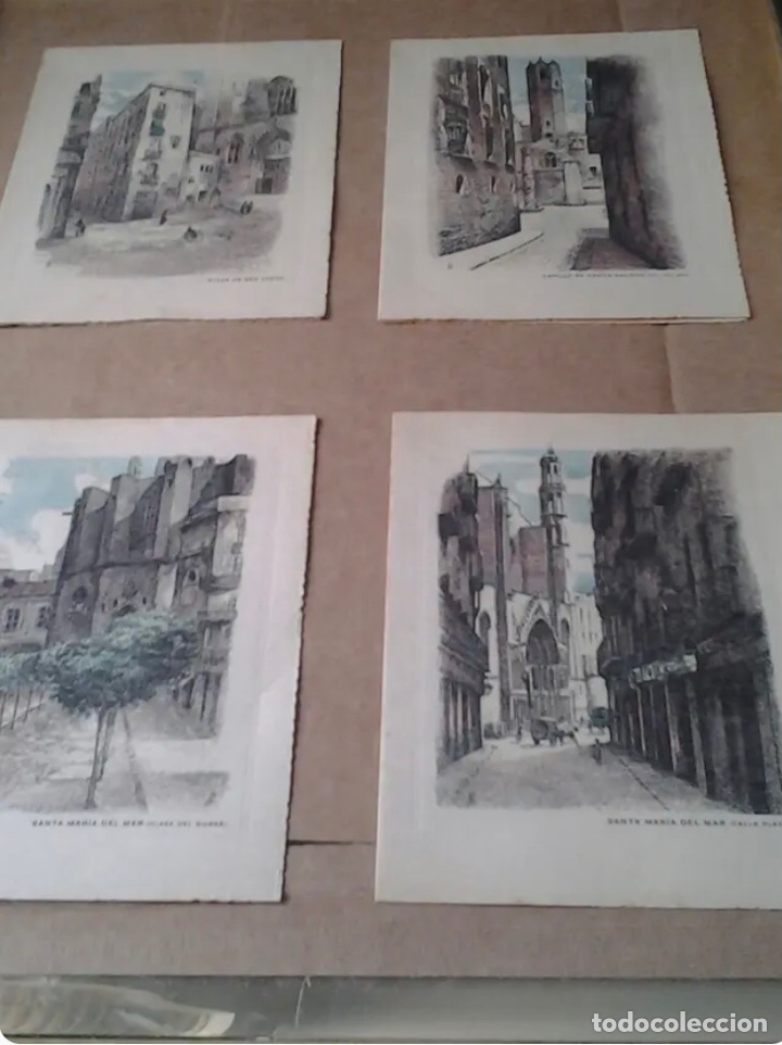 Arte: CUADRO 4 GRABADOS de BARCELONA - Foto 7