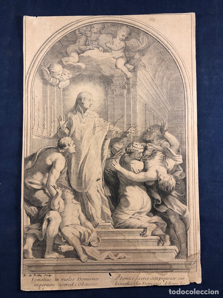Arte: Antiguo grabado de san ignacio - Foto 1