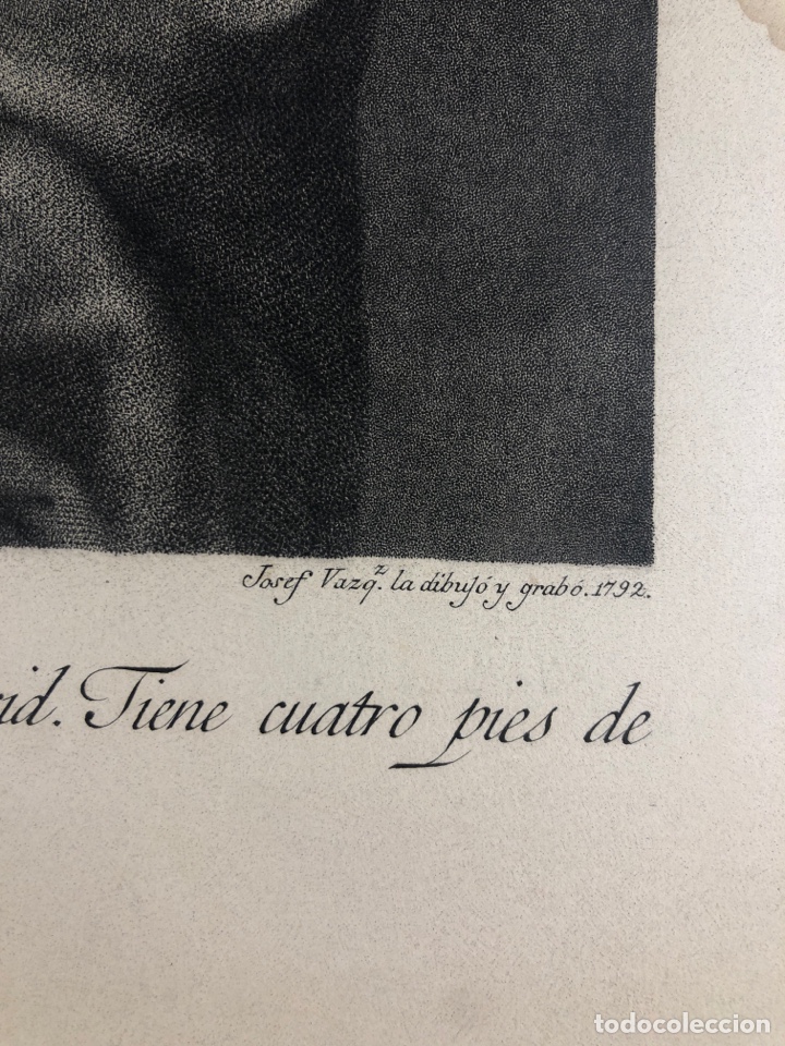 Arte: Grabado calcogr&aacute;fico espa&ntilde;ol 1792 - Foto 5