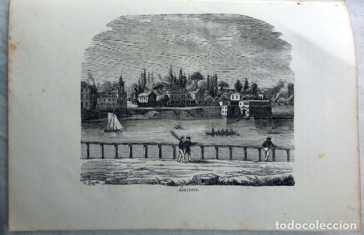 Arte: Grabado : ASNI&Egrave;RES. 1866 - Foto 1