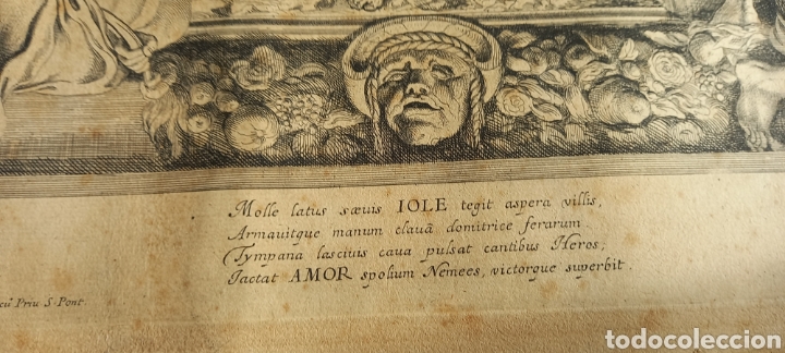 Arte: Annibale Carracci antiguo grabado aguafuerte - Foto 3
