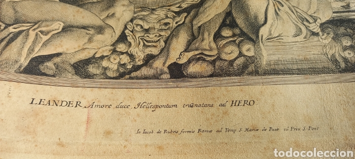 Arte: Annibale Carracci antiguo grabado aguafuerte - Foto 4