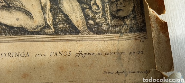 Arte: Annibale Carracci antiguo grabado aguafuerte - Foto 5