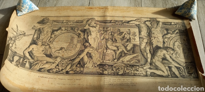 Arte: Annibale Carracci antiguo grabado aguafuerte - Foto 1