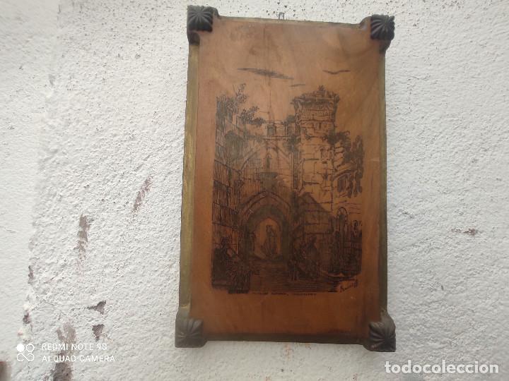 Arte: grabado de jerusalen en madera - Foto 1