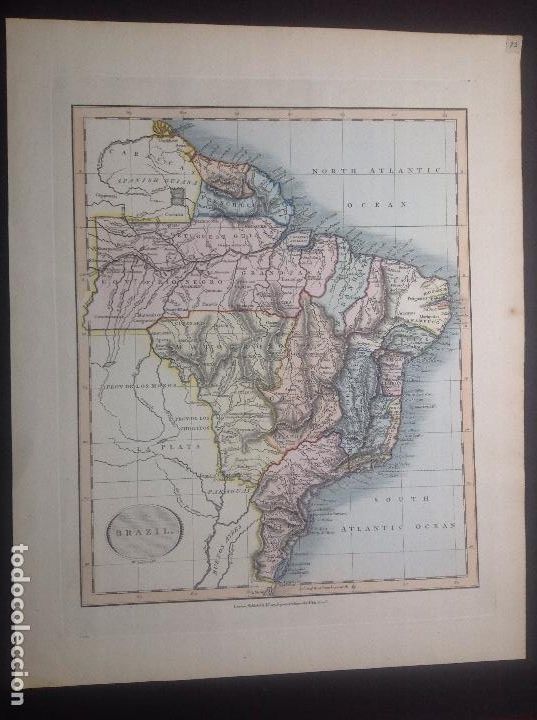 Arte: John Cary. Mapa de Brasil. - Foto 1