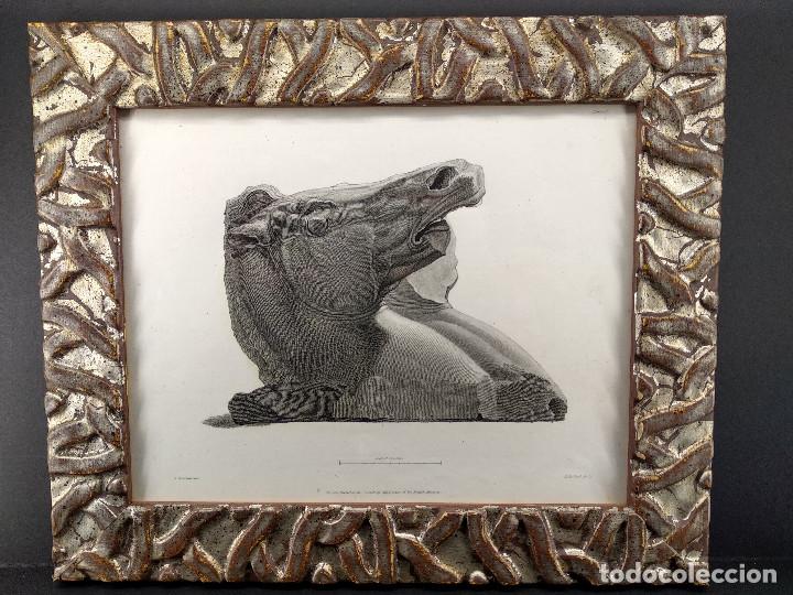 Art: Caballos de Hyperion, Ancient marbles The British Museum 1830, Plancha II, grabado Corbould, cuadro